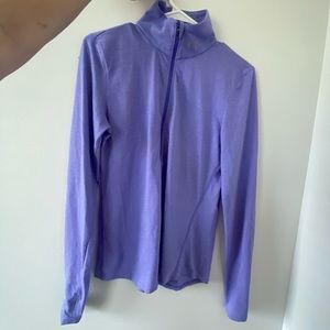 Under Armour Long Sleeve Half Zip Exercise Top. Size medium. Light purple.